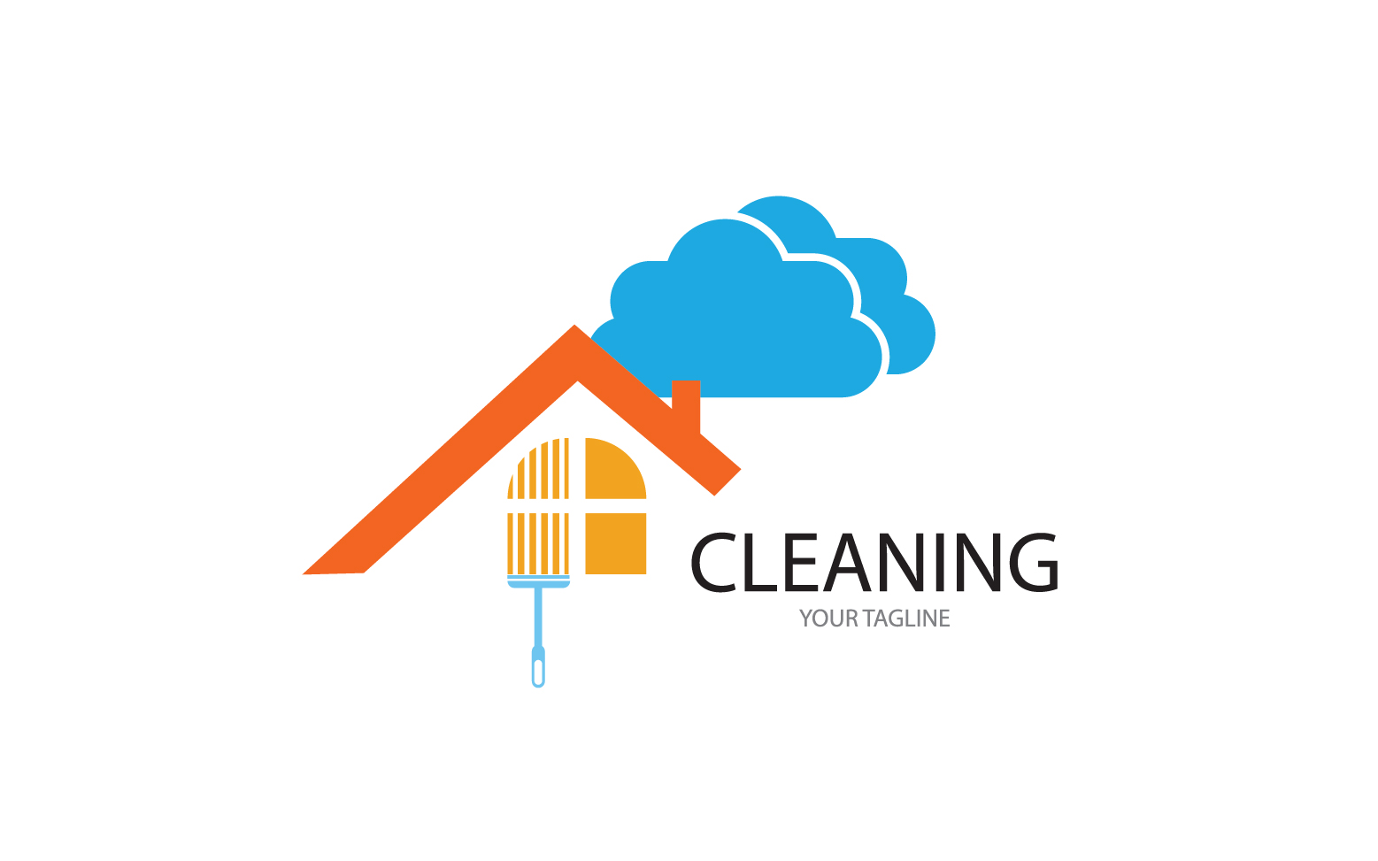 Cleaning service icon logo vector v34