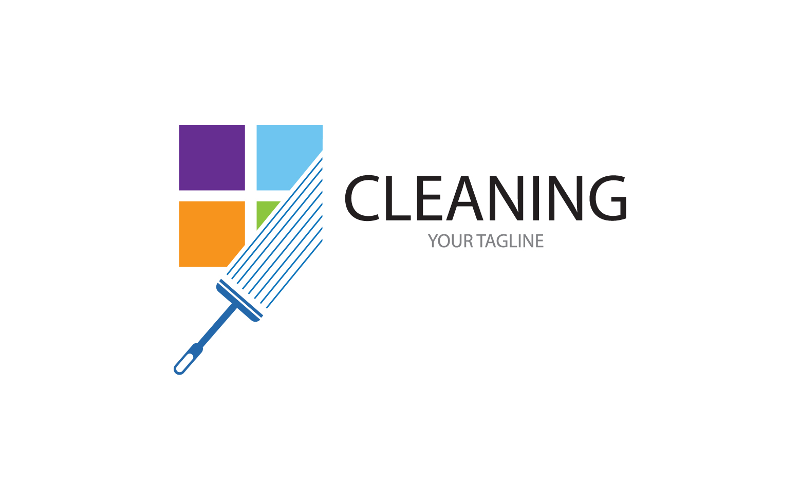 Cleaning service icon logo vector v32
