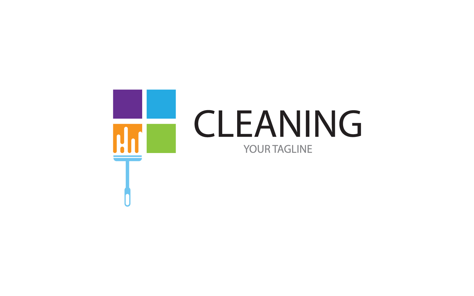 Cleaning service icon logo vector v35