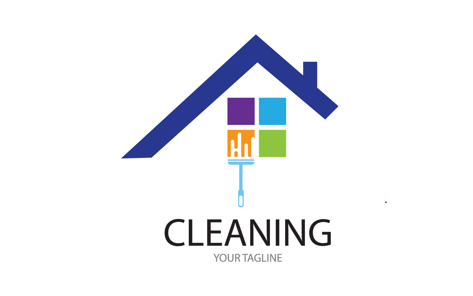 Cleaning service icon logo vector v33