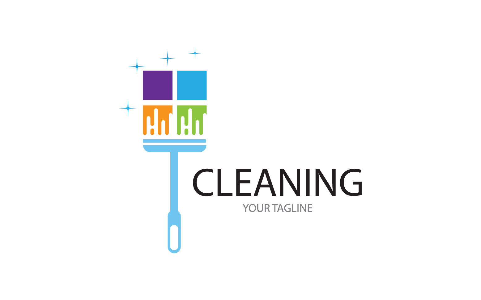 Cleaning service icon logo vector v36