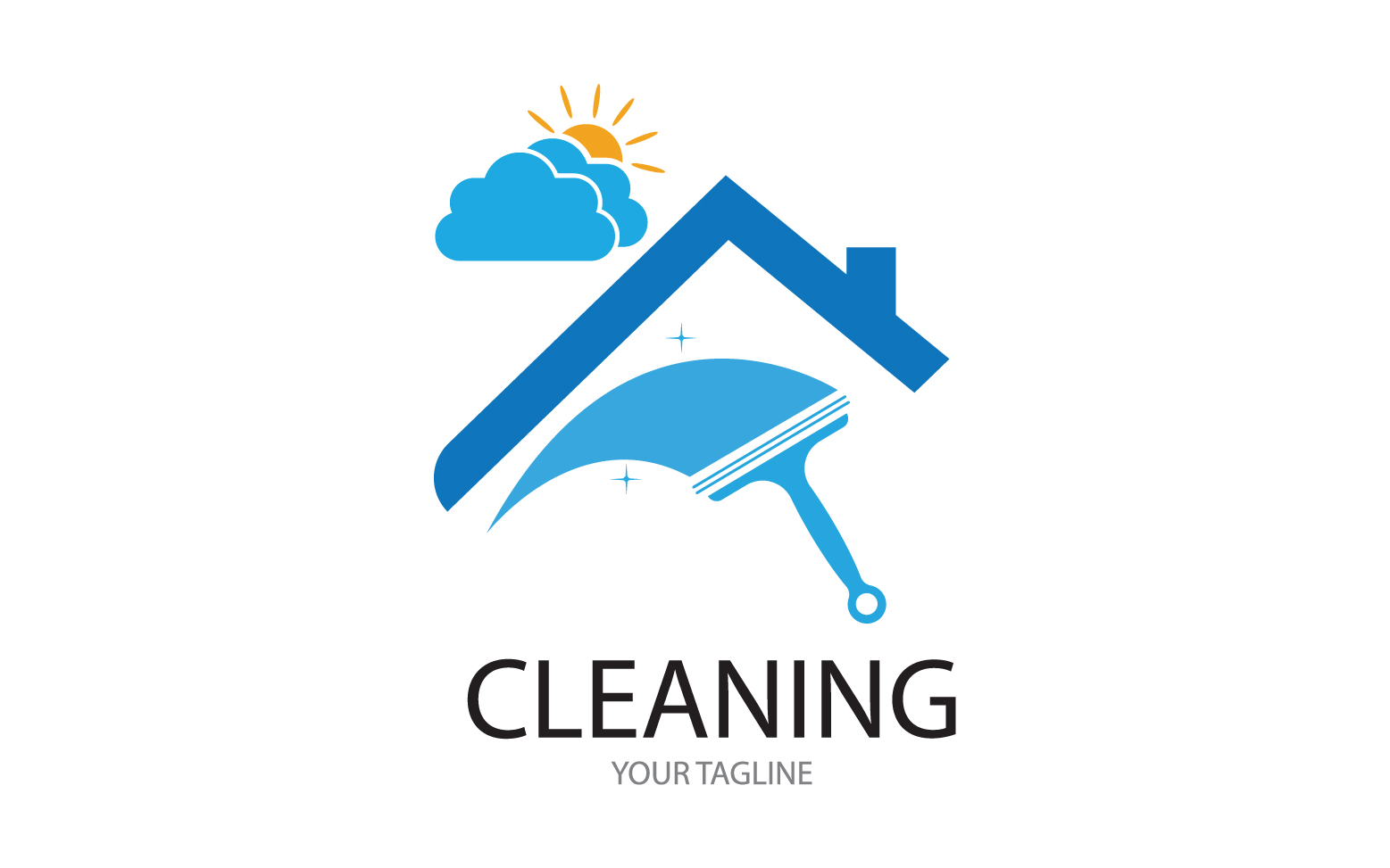 Cleaning service icon logo vector v37