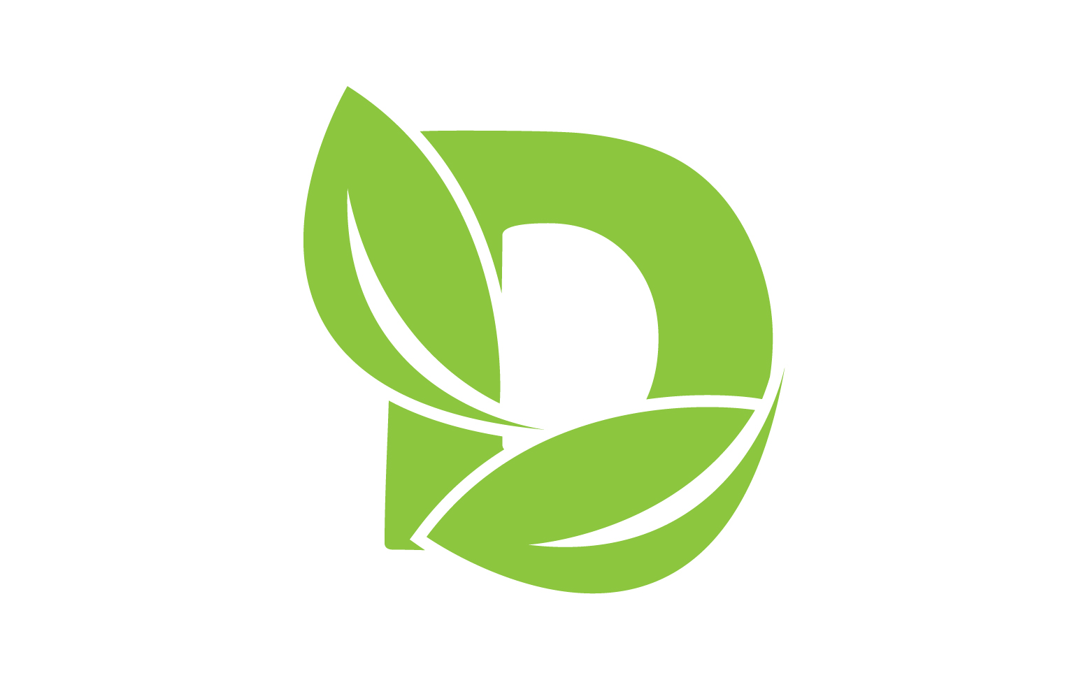 D letter logo leaf green vector version v 7