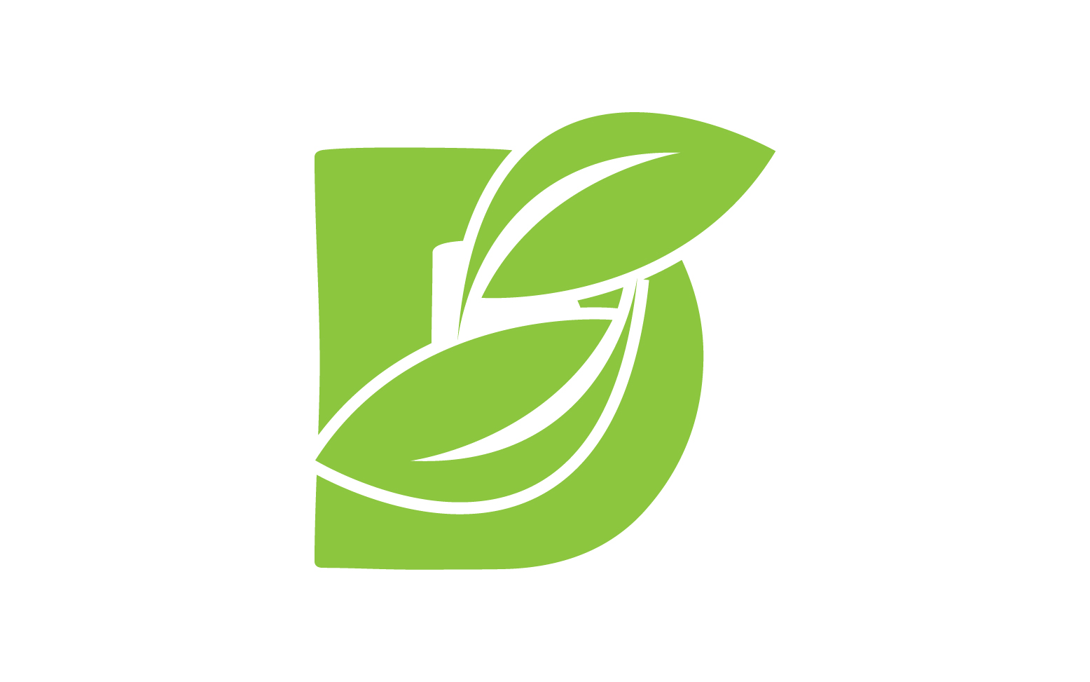D letter logo leaf green vector version v 47