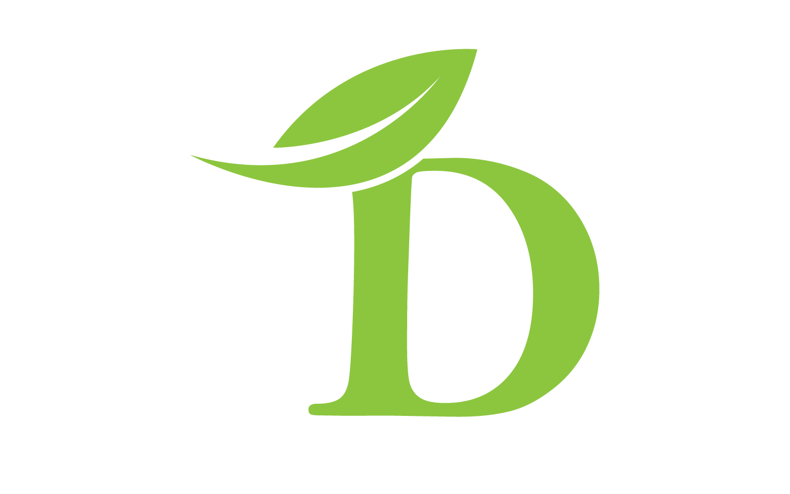 D letter logo leaf green vector version v 52