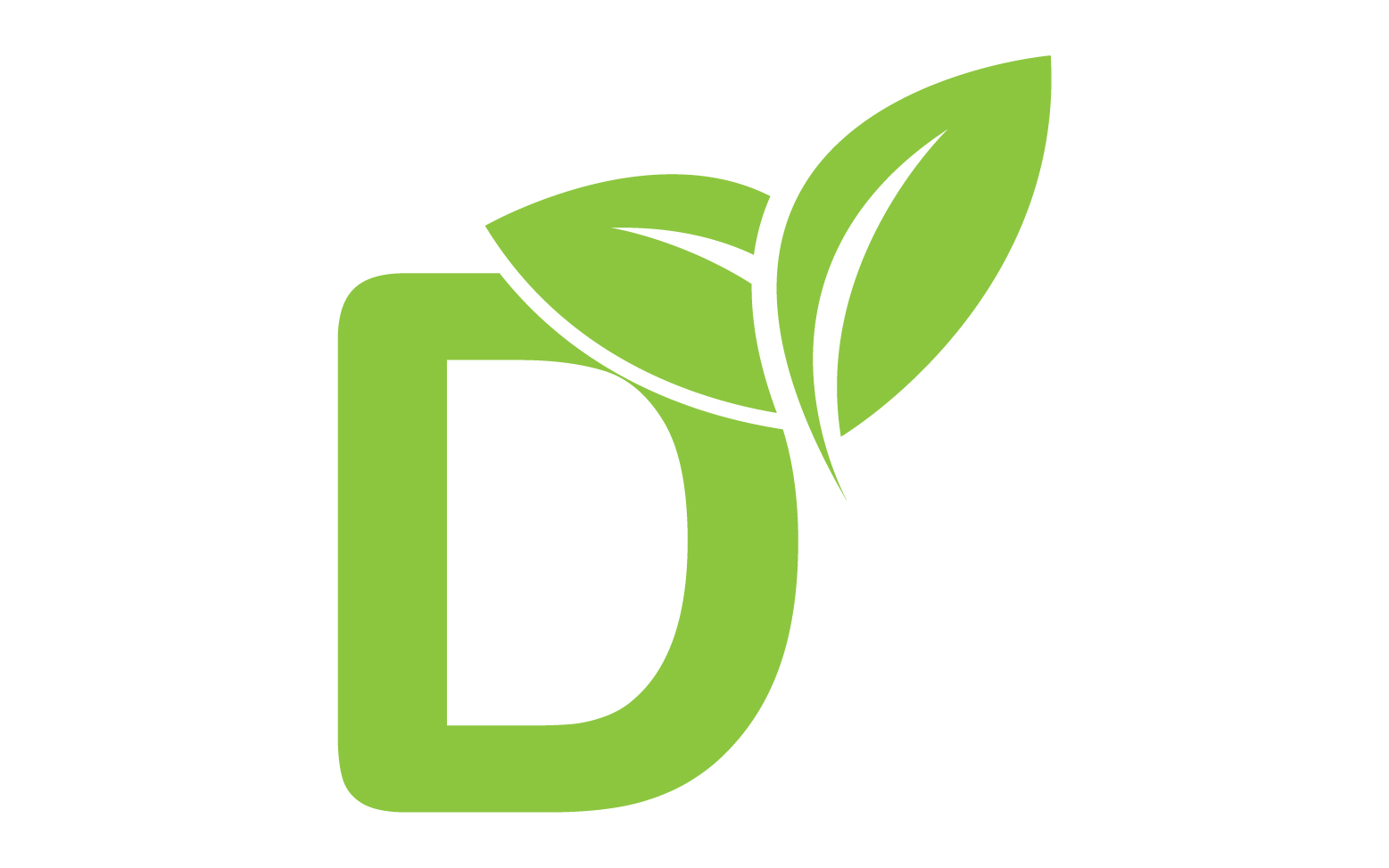 D letter logo leaf green vector version v 59