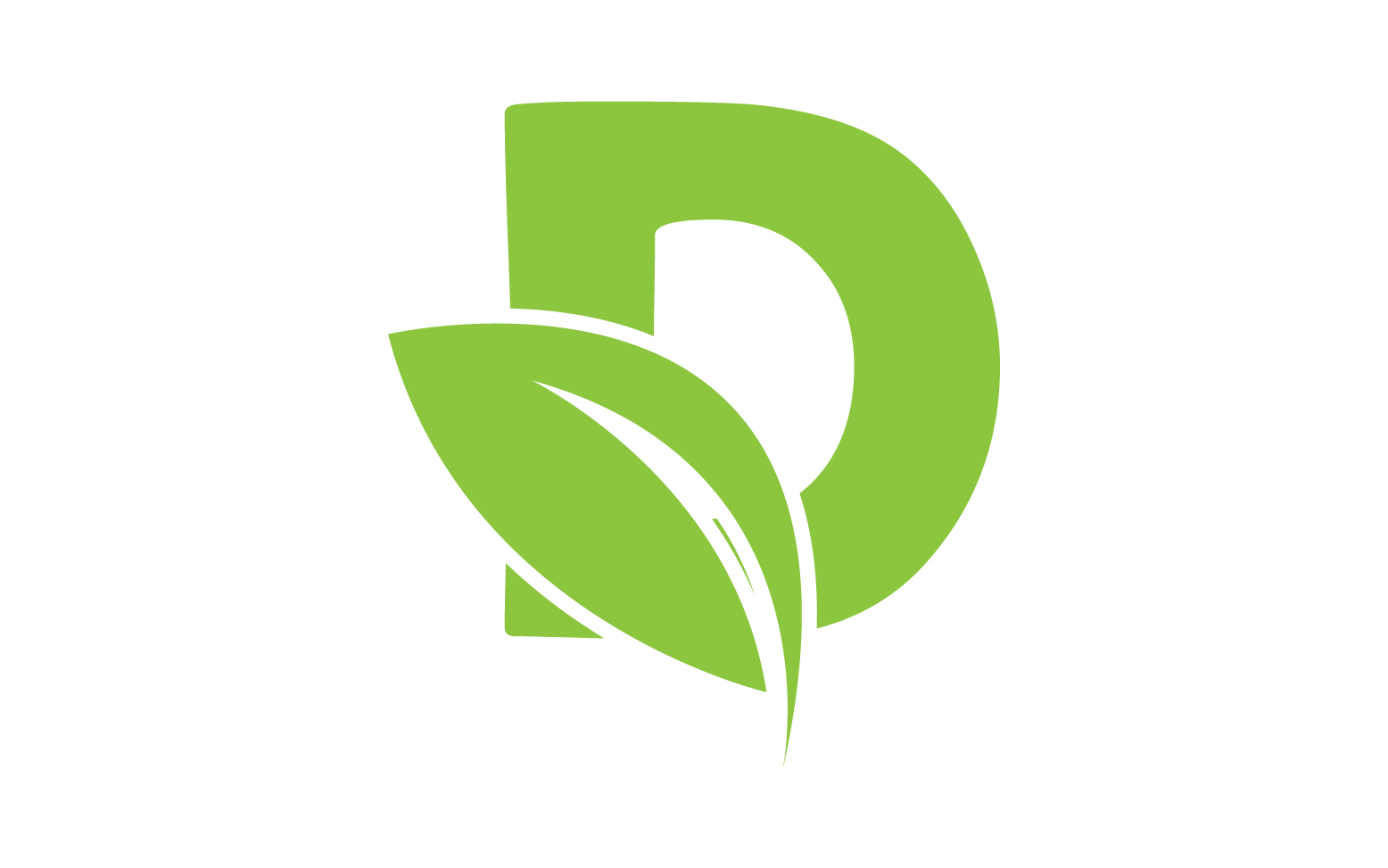 D letter logo leaf green vector version v 63