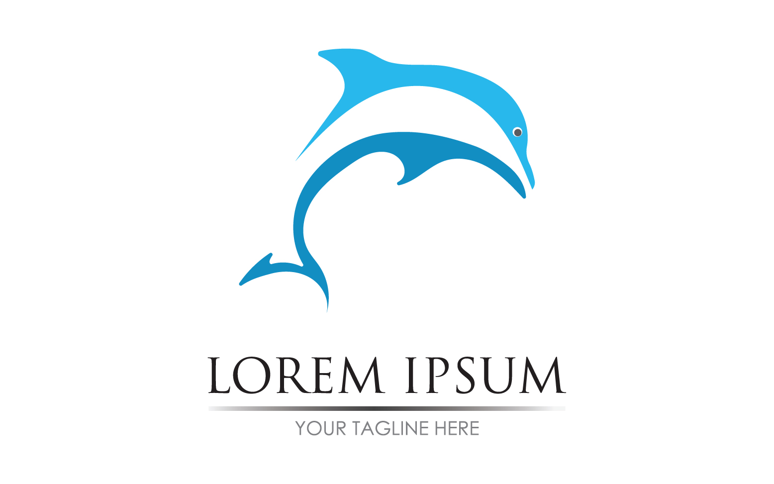 Dolphin jump icon logo vector version v20