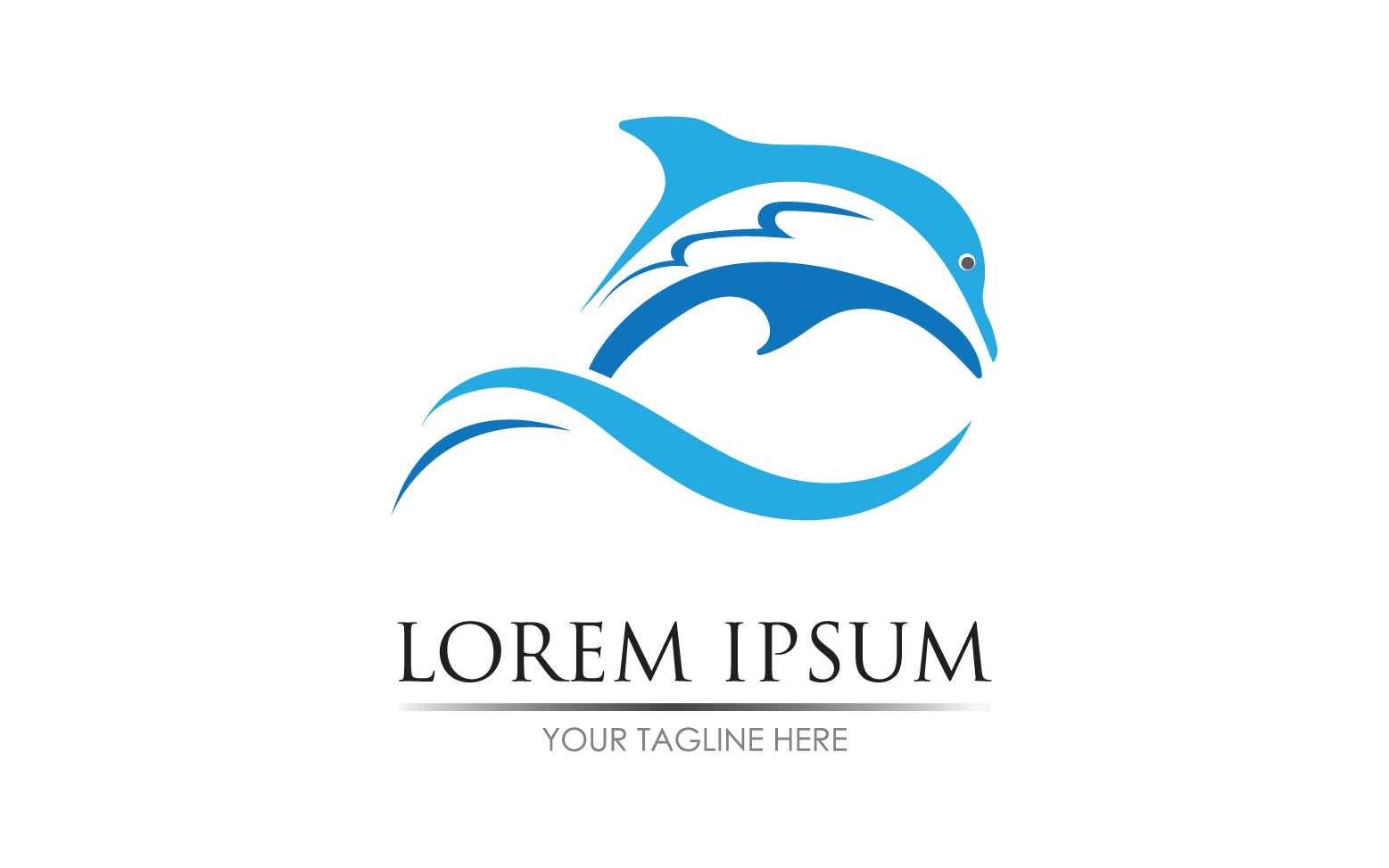 Dolphin jump icon logo vector version v19