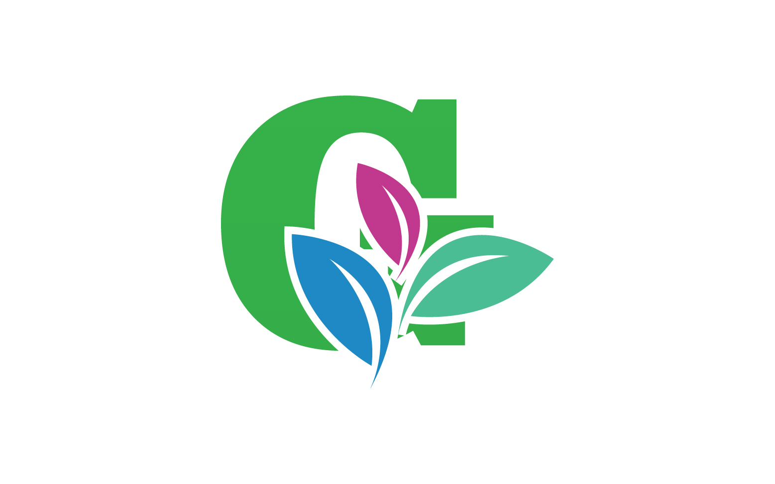 G letter leaf green logo icon version v5