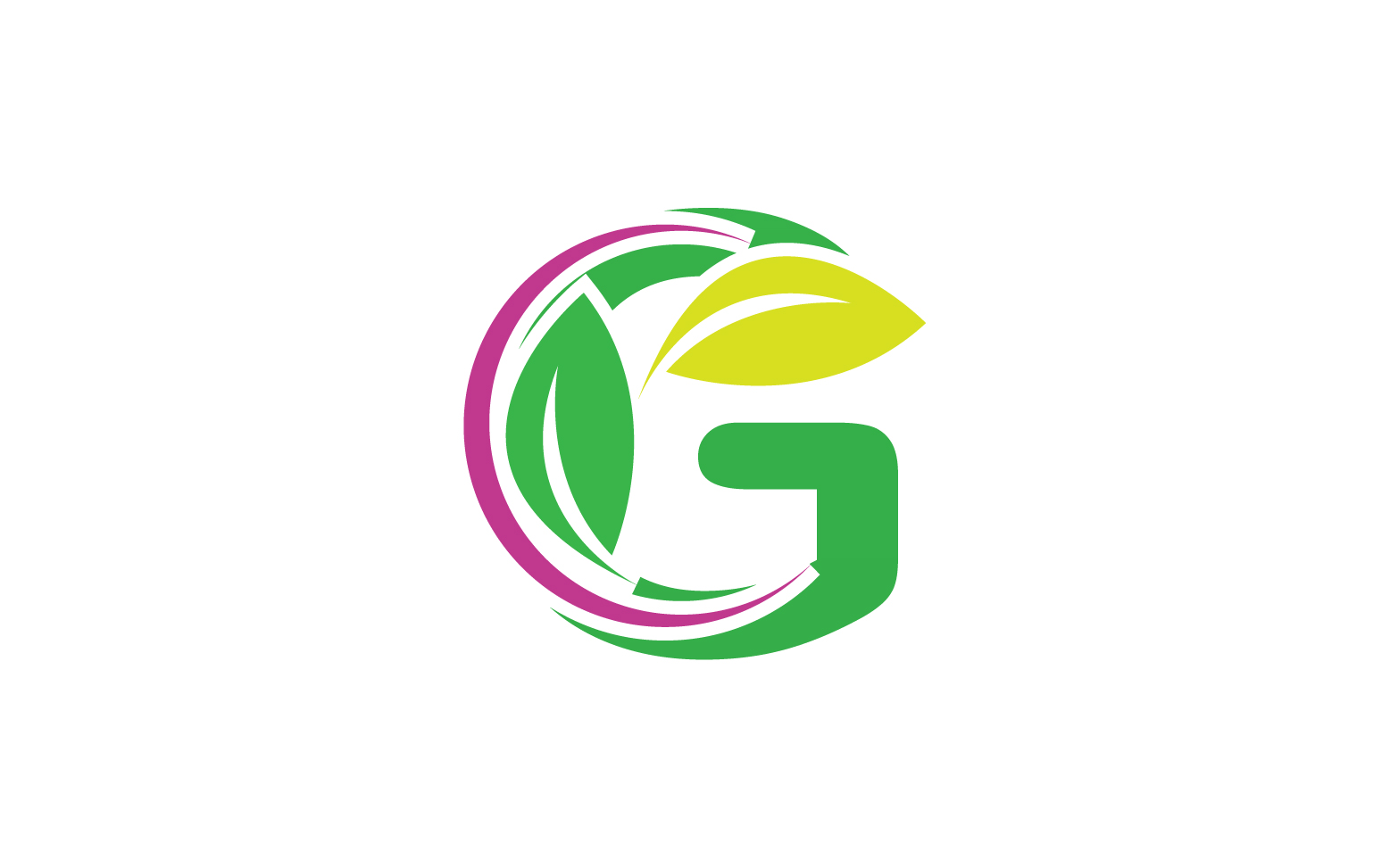 G letter leaf green logo icon version v8
