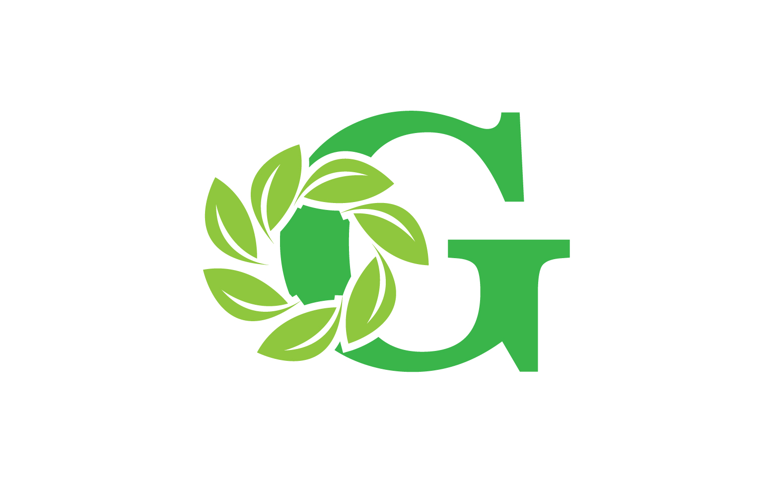 G letter leaf green logo icon version v2