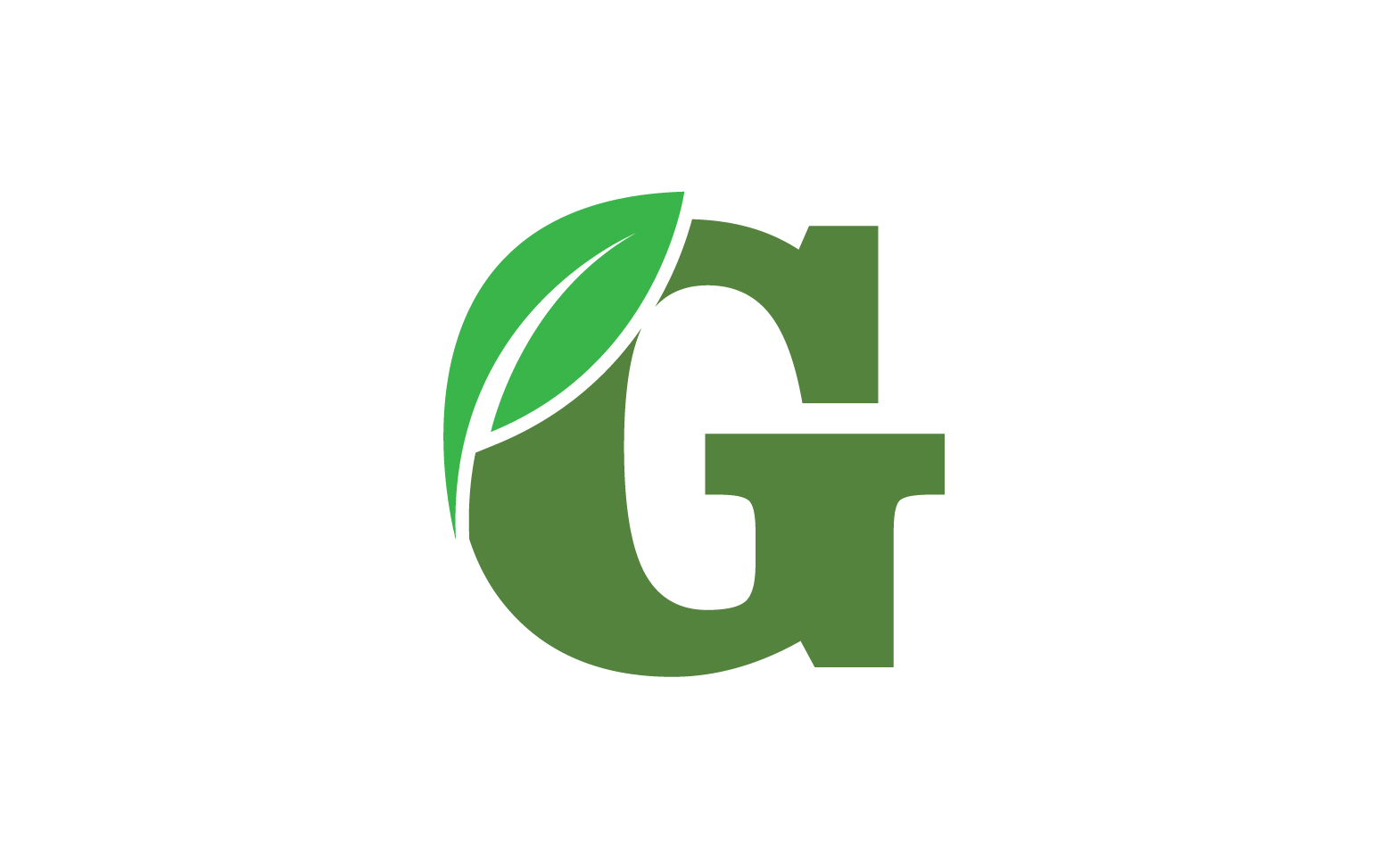G letter leaf green logo icon version v15