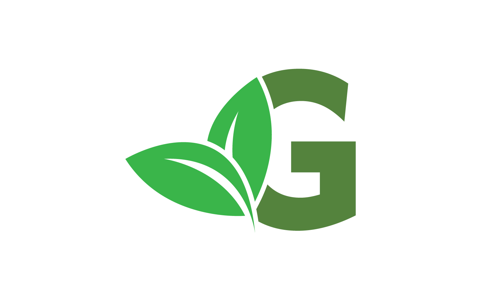 G letter leaf green logo icon version v9