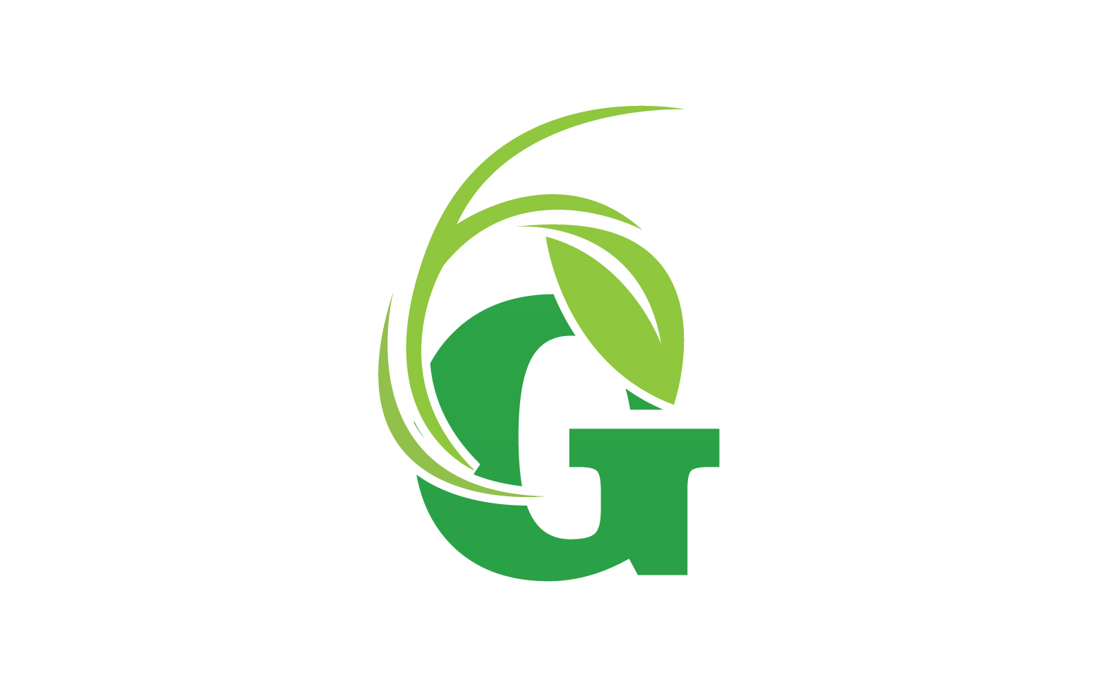 G letter leaf green logo icon version v22