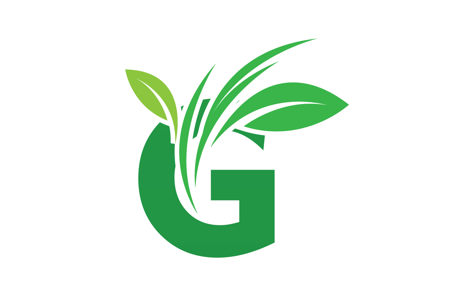 G letter leaf green logo icon version v33