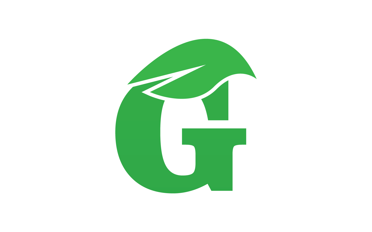 G letter leaf green logo icon version v36