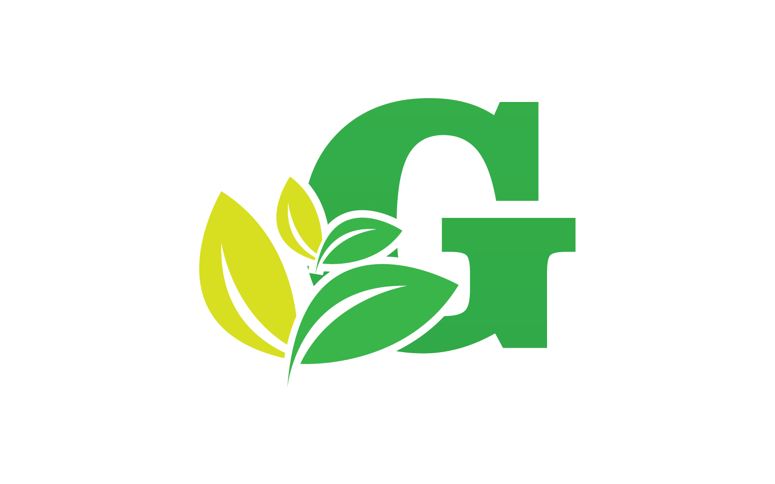 G letter leaf green logo icon version v37