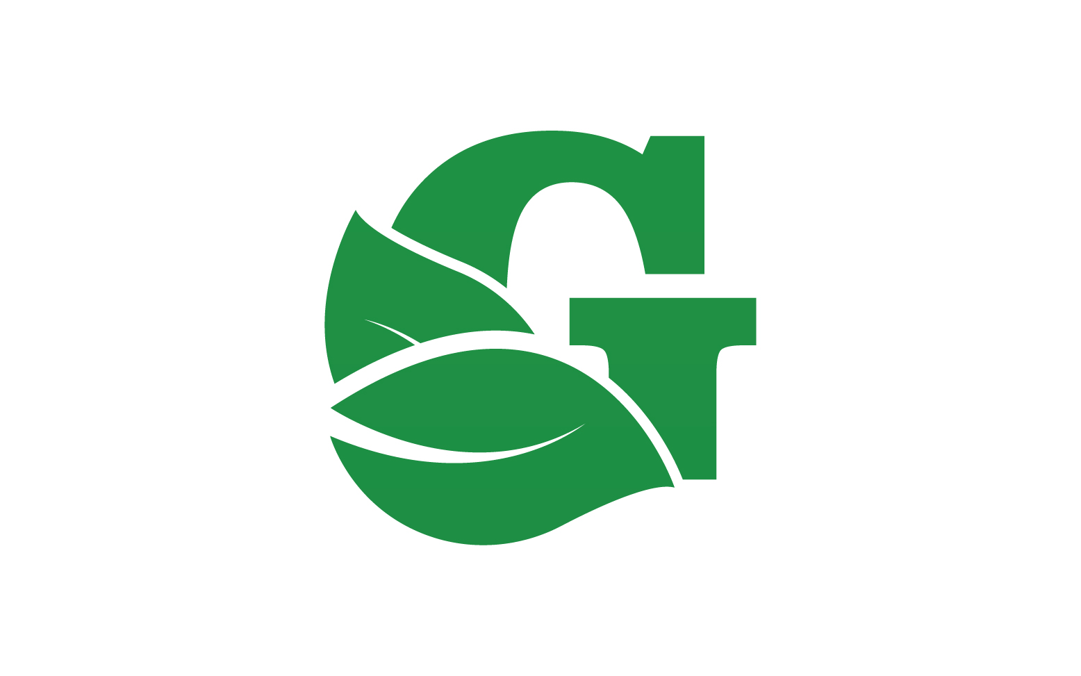 G letter leaf green logo icon version v44