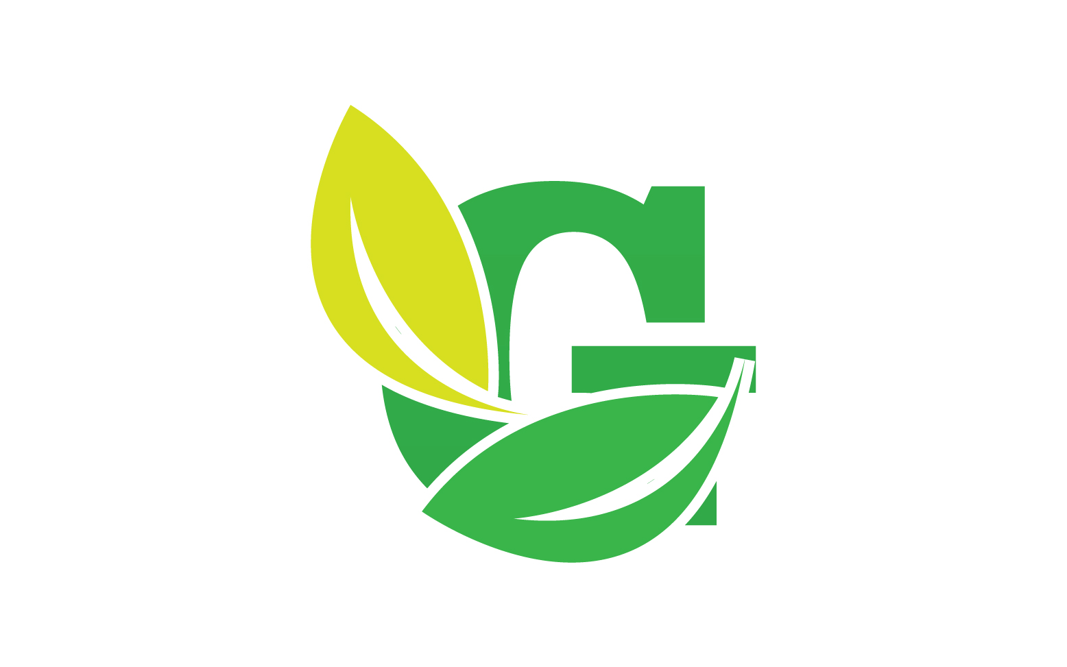 G letter leaf green logo icon version v38