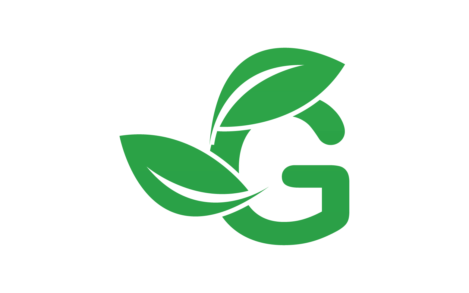 G letter leaf green logo icon version v46