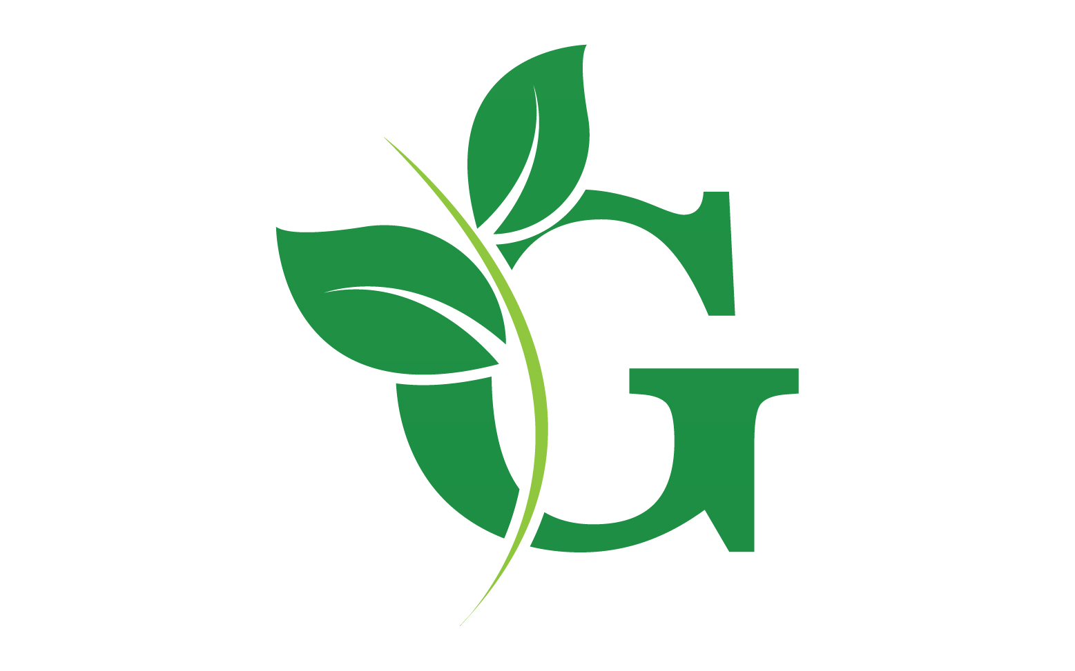 G letter leaf green logo icon version v42