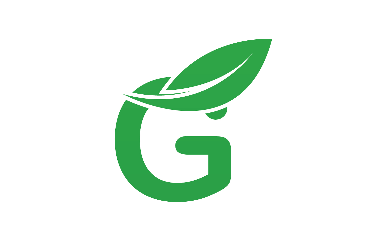 G letter leaf green logo icon version v48