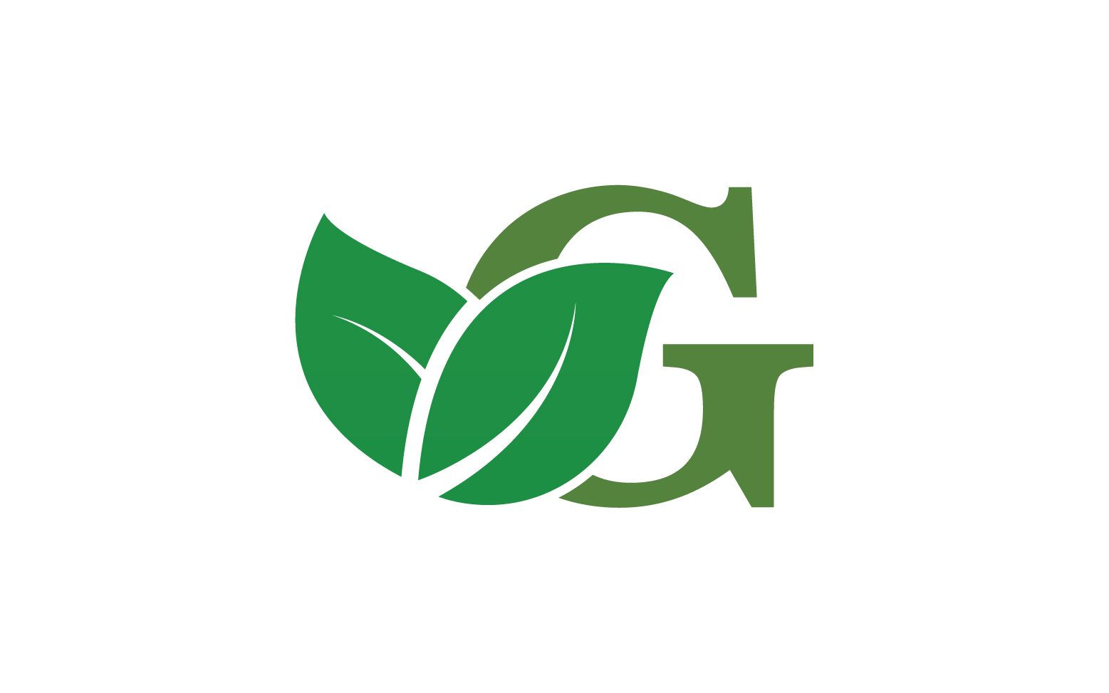 G letter leaf green logo icon version v45