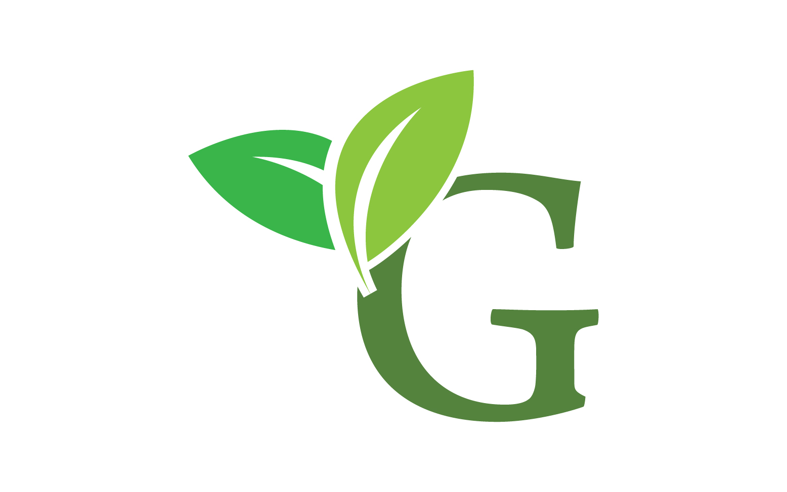 G letter leaf green logo icon version v52