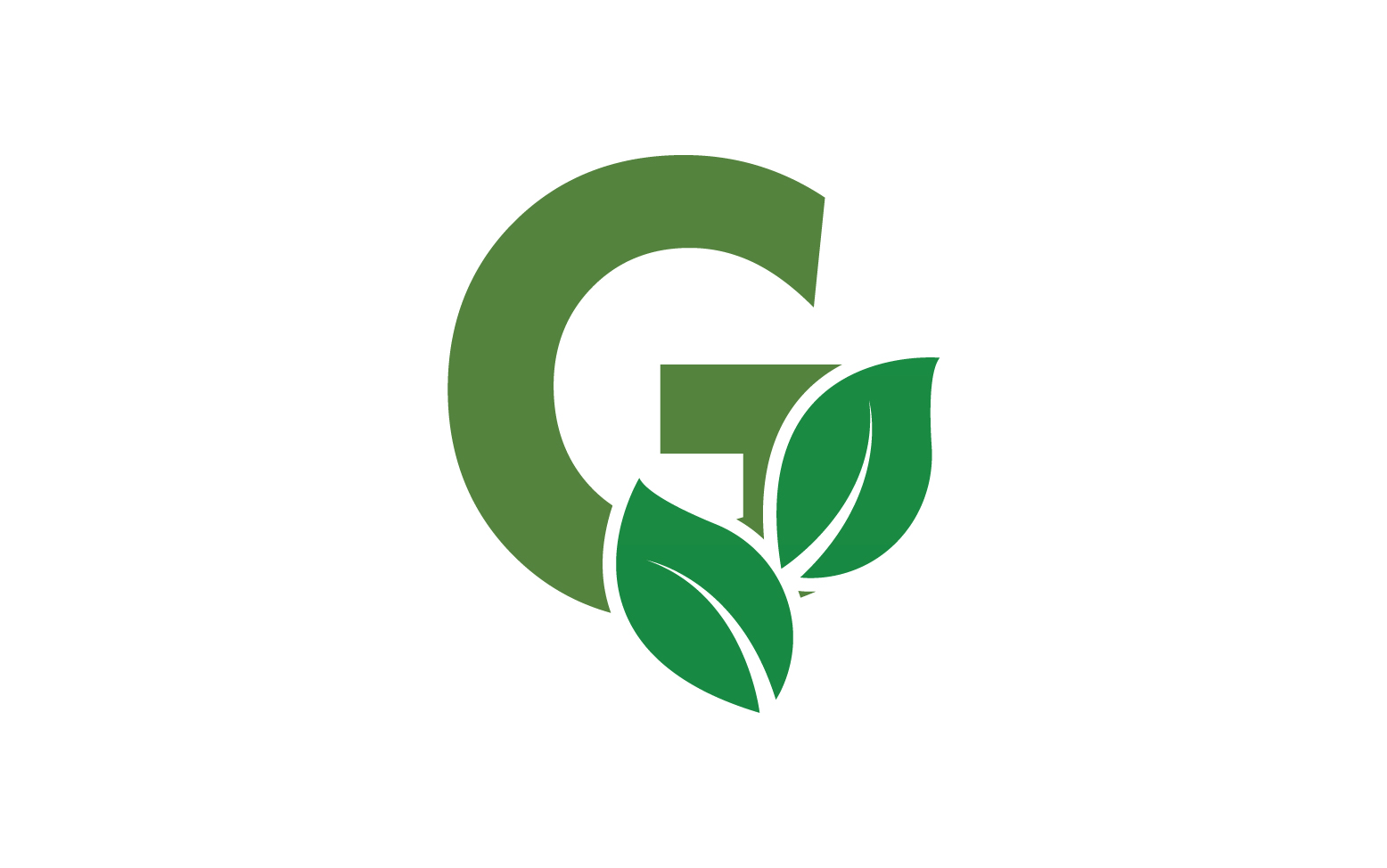 G letter leaf green logo icon version v49