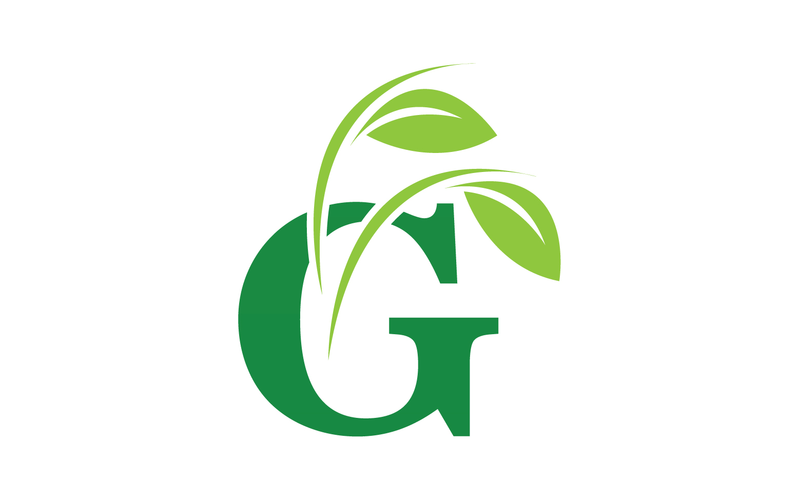 G letter leaf green logo icon version v50