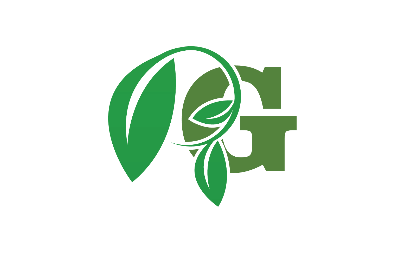 G letter leaf green logo icon version v56