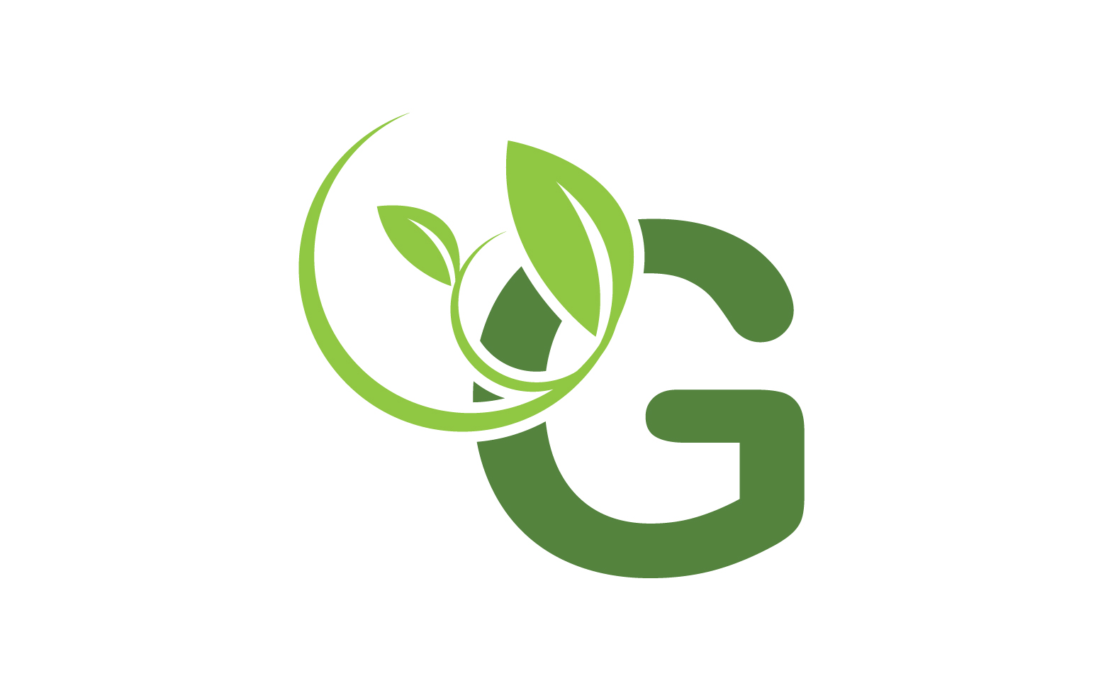 G letter leaf green logo icon version v55