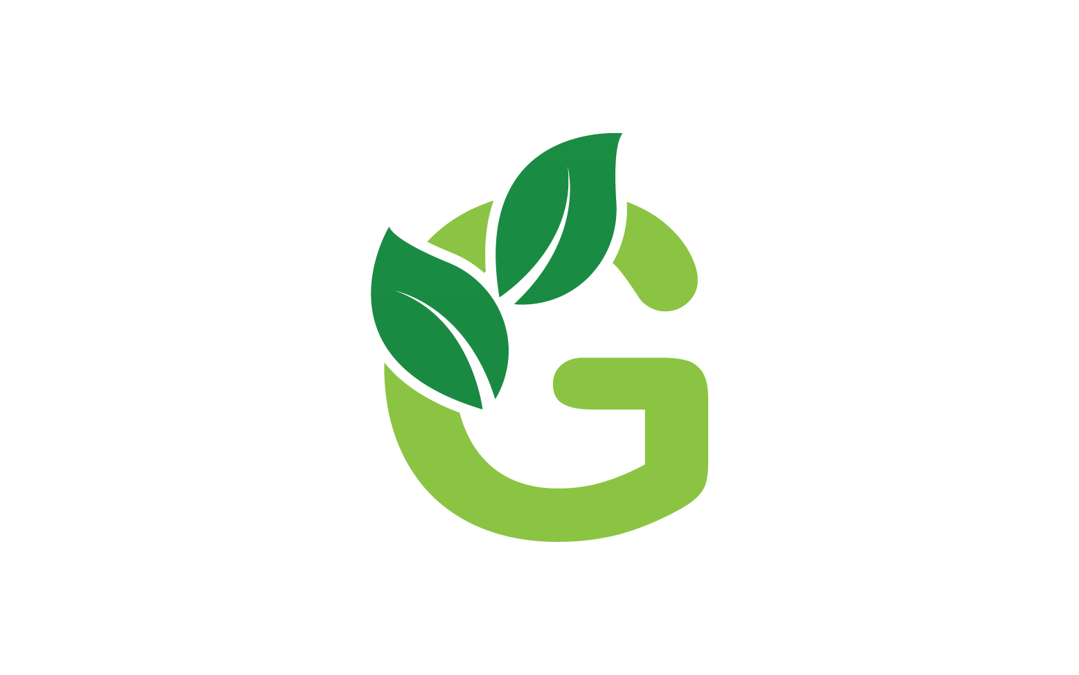 G letter leaf green logo icon version v51
