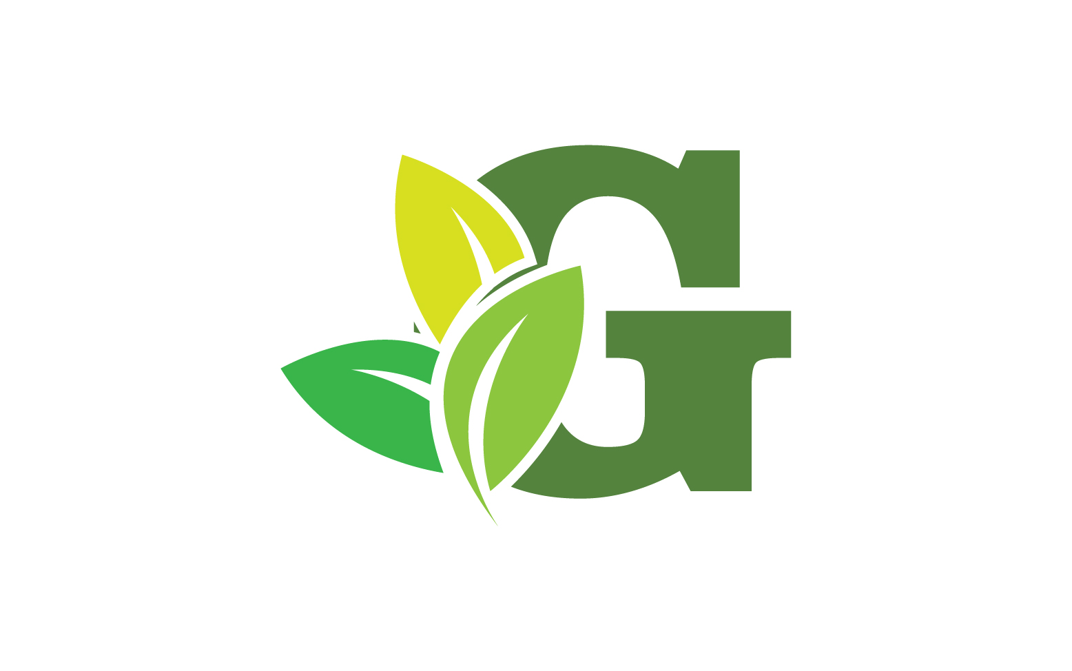 G letter leaf green logo icon version v54