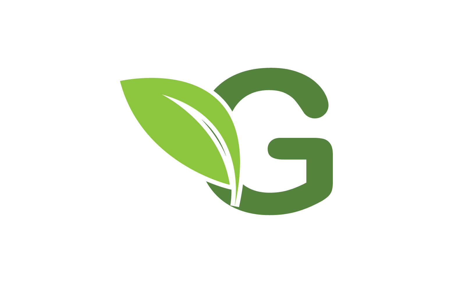 G letter leaf green logo icon version v61