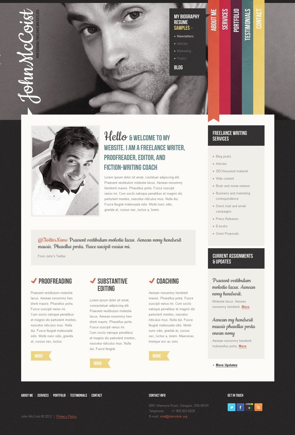 Personal Page Website Template