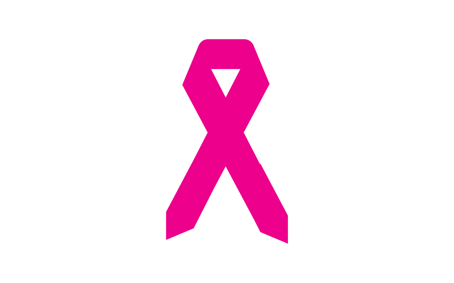 Ribbon pink icon logo element version v7