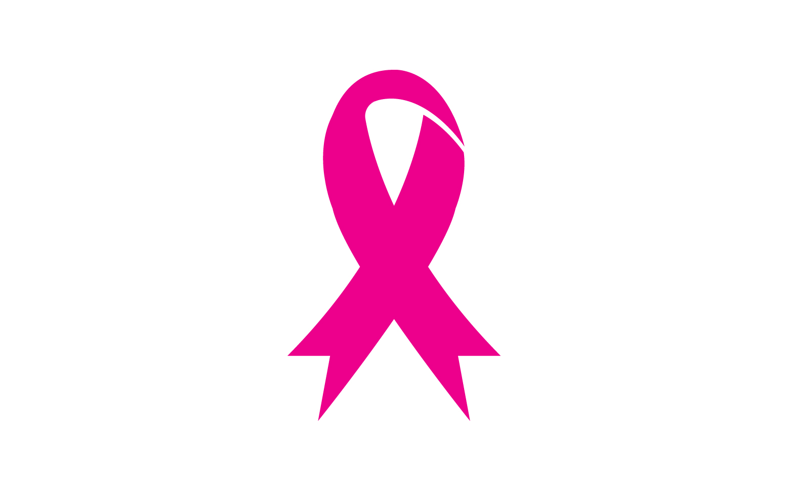 Ribbon pink icon logo element version v3
