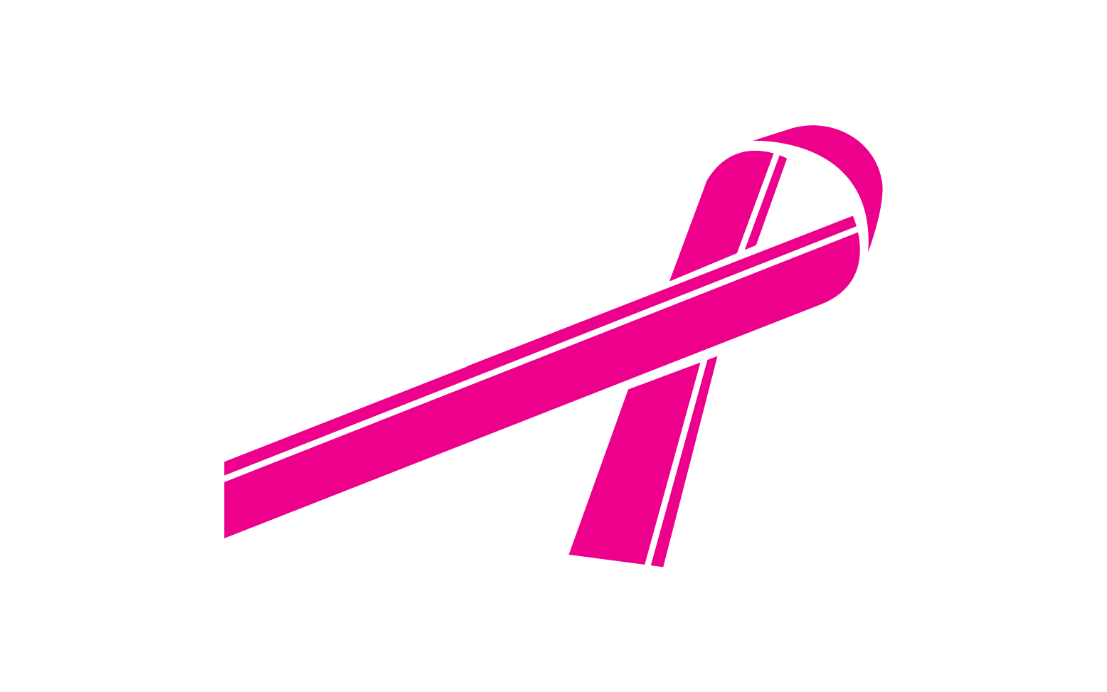Ribbon pink icon logo element version v12