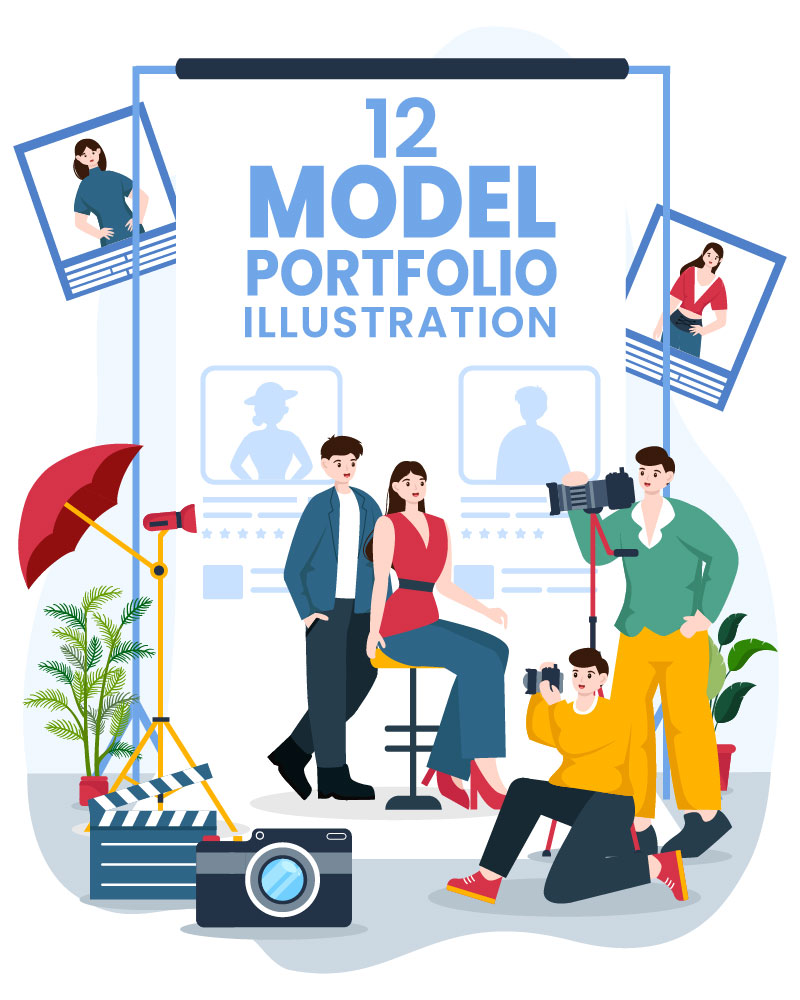 12 Model Portfolio Illustration