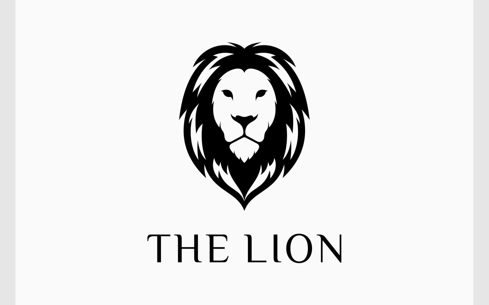 Lion Head Silhouette Logo