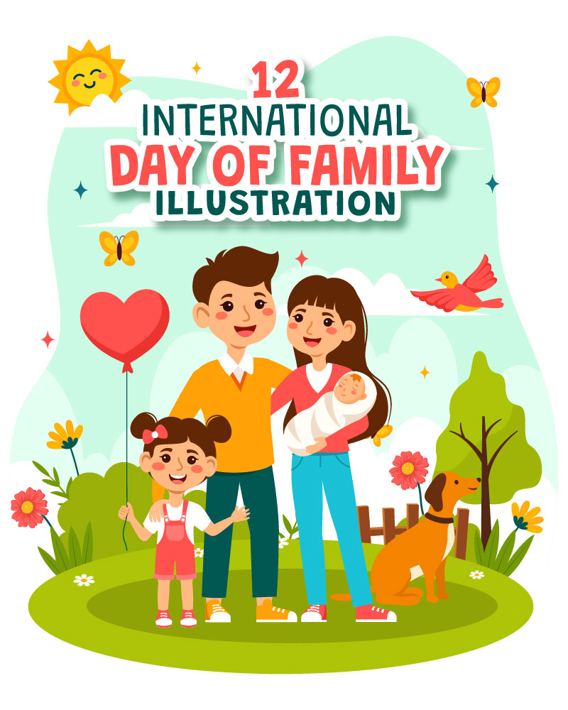 12 International Day of Family Illustration