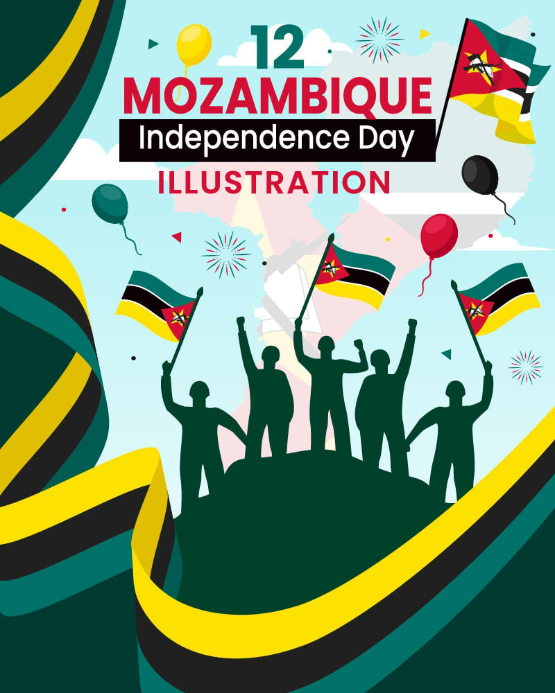 12 Mozambique Independence Day Illustration