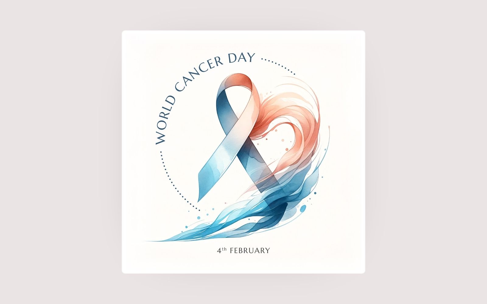 World Cancer Day background - Social media post template - 07