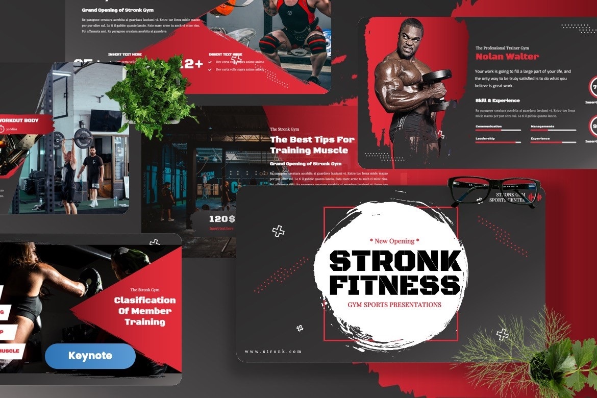 Stronk - Gym Sports Keynote Templates