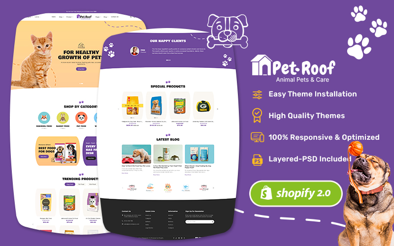 PetRoof - Animal & Pets Care - Shopify Responsive Theme
