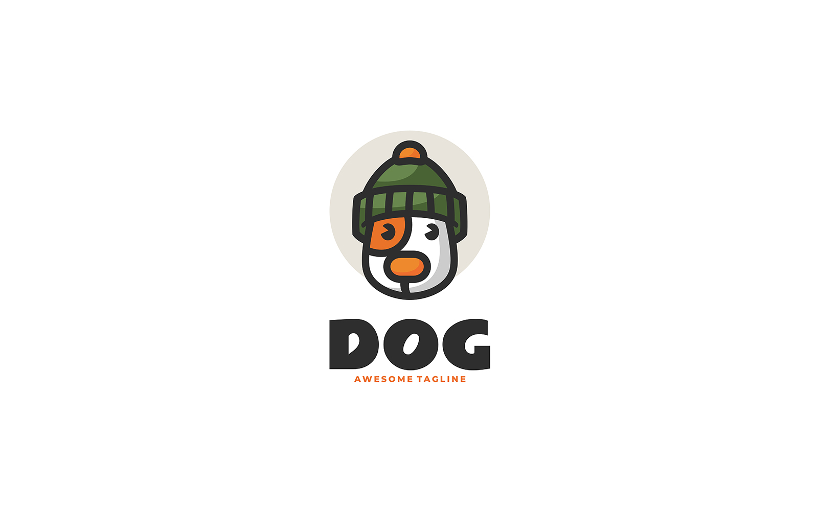 Dog Simple Mascot Logo Design 1