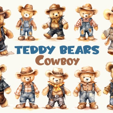 Cute Teddy Illustrations Templates 390669