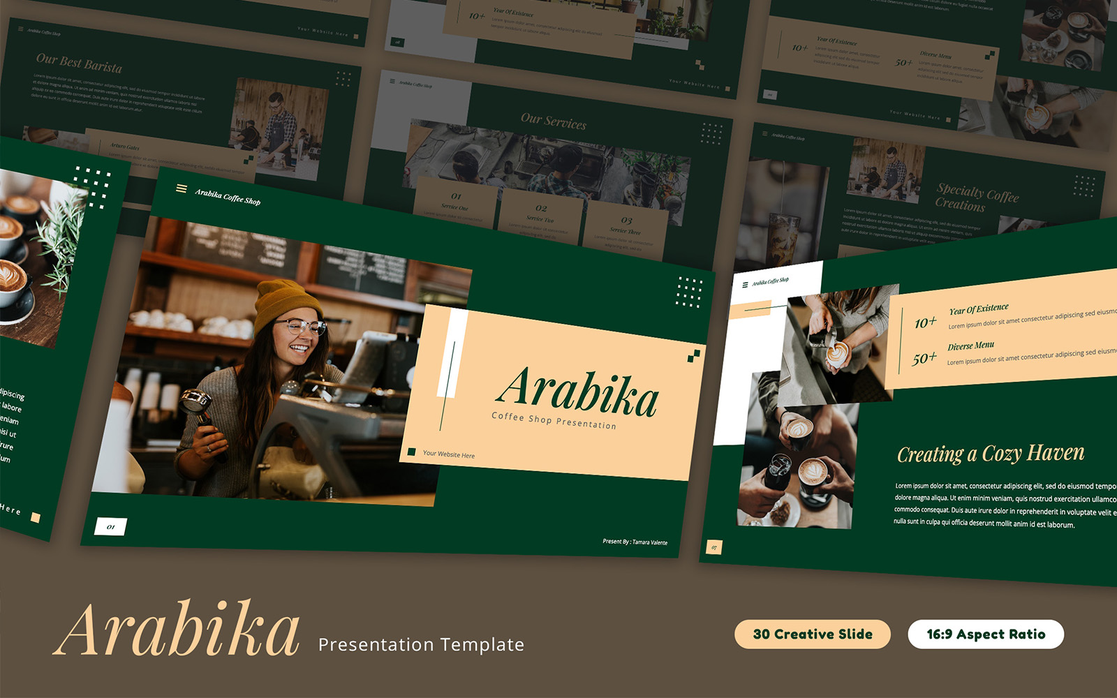 Arabika - Coffee Shop Keynote Template